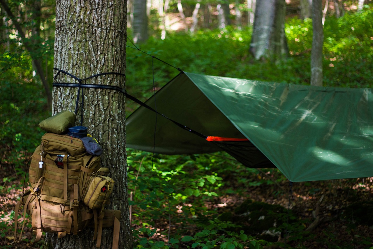 Ein Tarp in der Natur